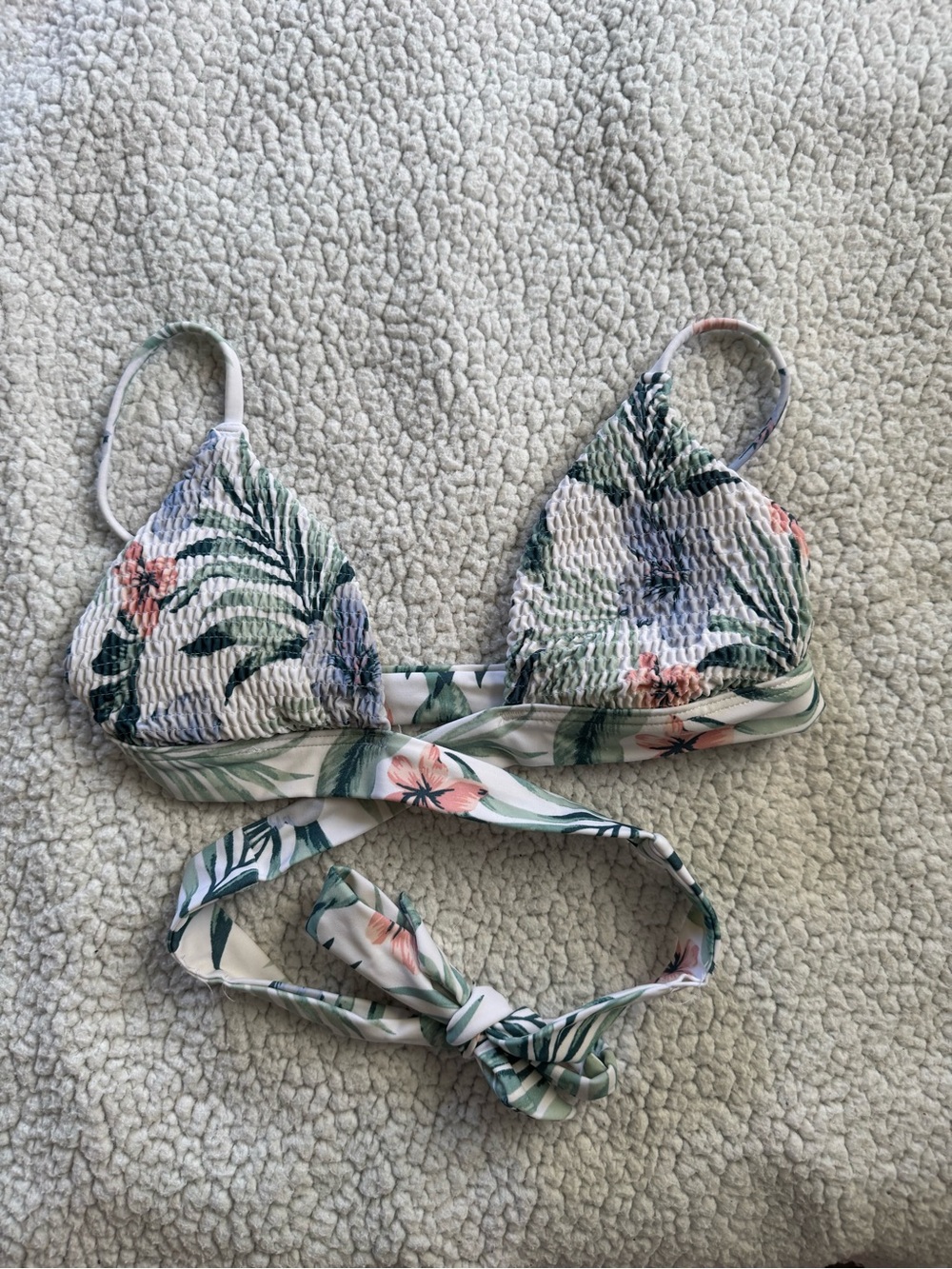 Hollister Palm Tropical Triangle Wrap Around Bikini Top